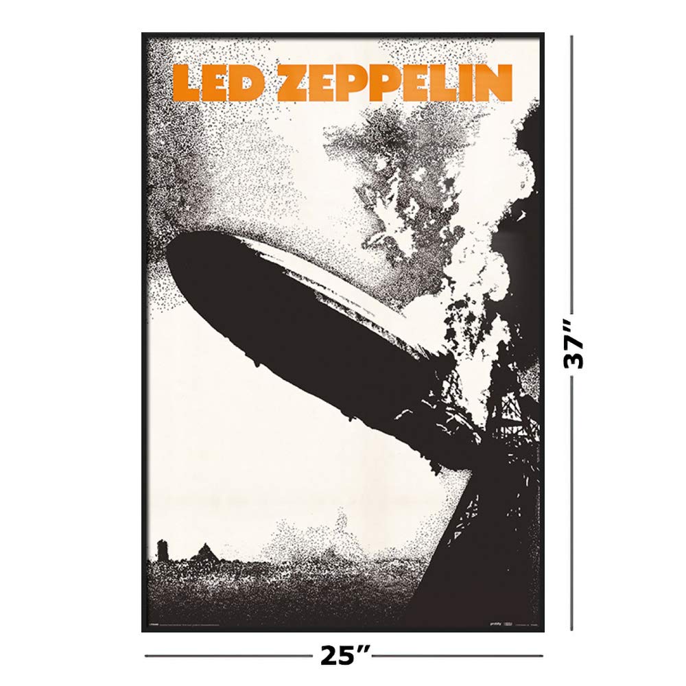 LED ZEPPELIN コルク地モノクロポスター　非売品 Led Zeppelin - Framed Music Poster (Led Zeppelin I - Album Cover