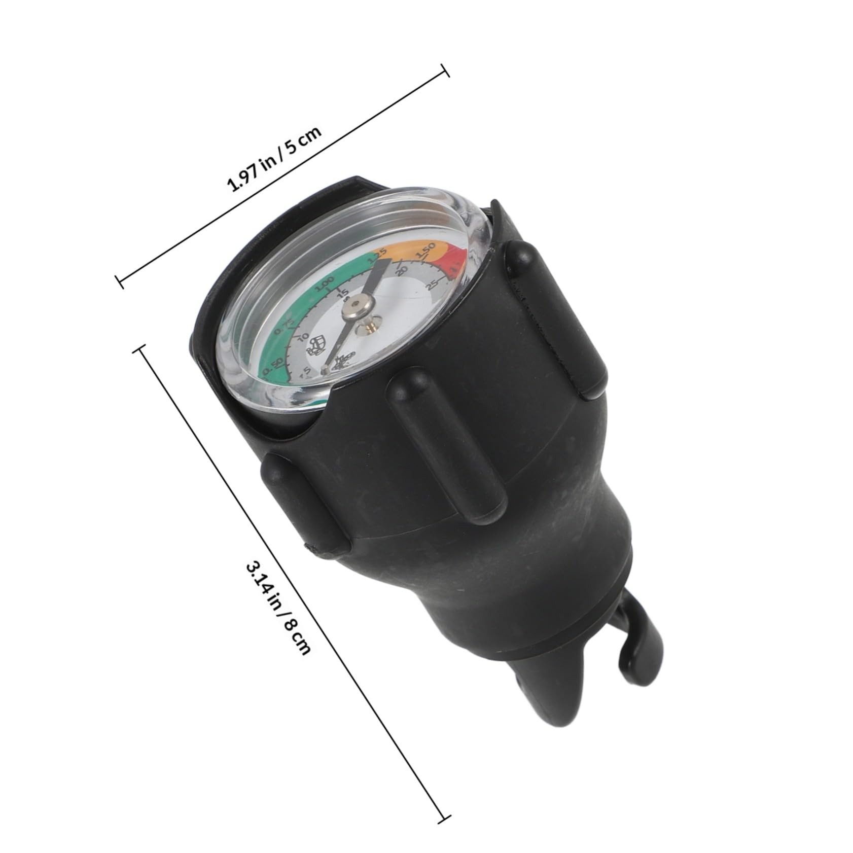 Manometer Druckluft für Kajak und Surfbrett Vielseitiger Druckprüfer aus Kunststoff und Edelstahl mit Leicht Ablesbarer Anzeige für Wassersportausrüstung