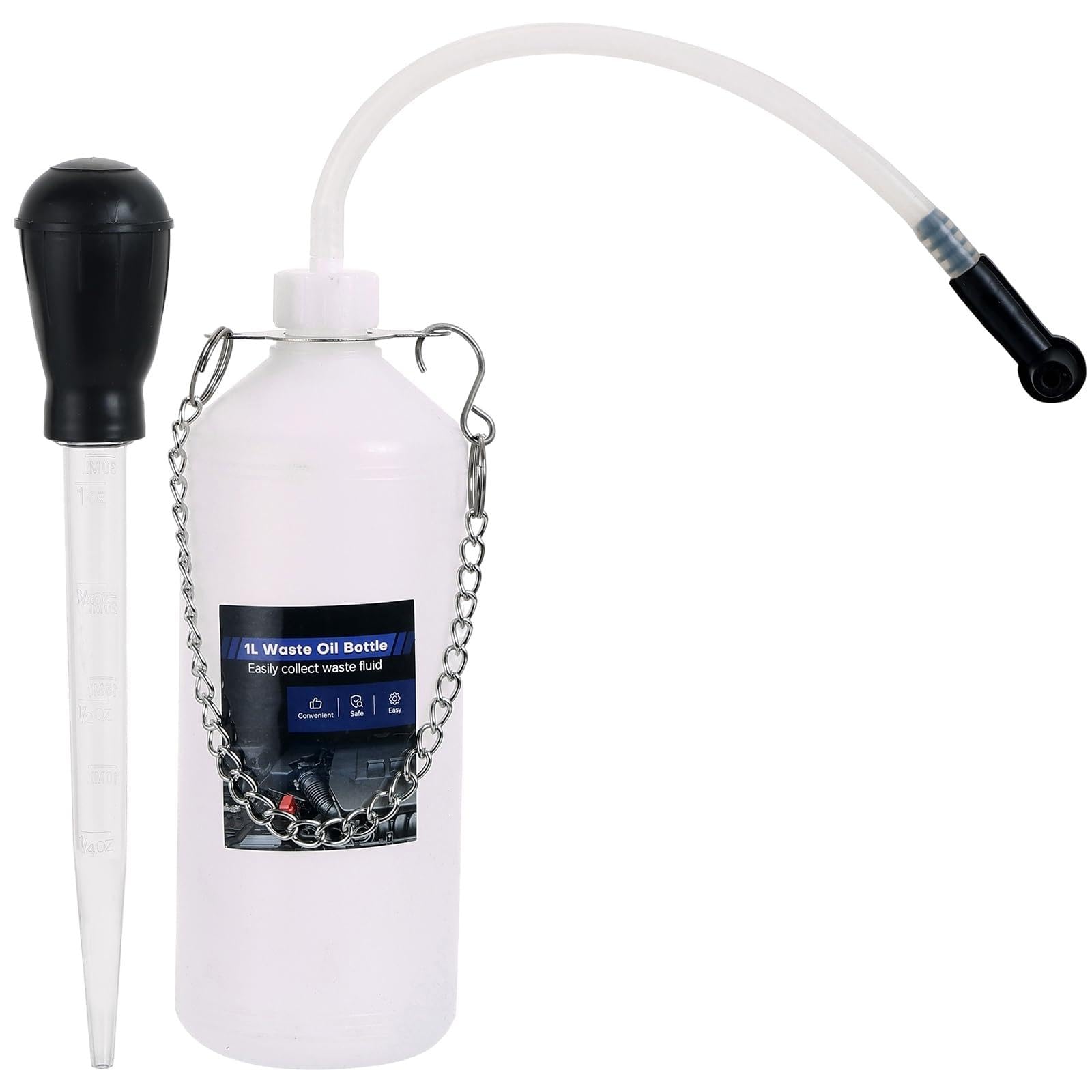 DASBET Frasco de sangramento de freio 1L e extrator de fluido de 30 ml | Ferramenta