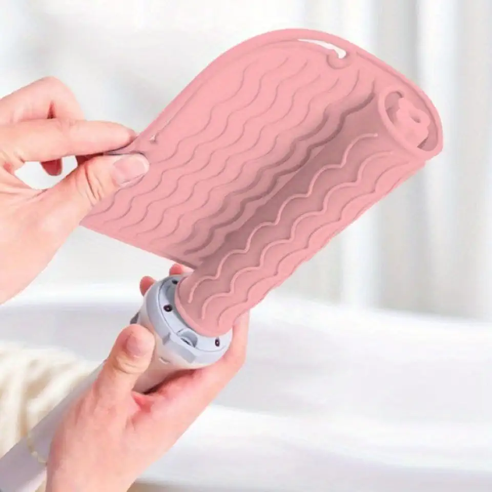 Tapete de silicone resistente ao calor para chapinhas, chapinhas, alisador de cabelo e outras ferramentas de penteado, capa de almofada portátil de ferramentas quentes para salão de beleza de viagem