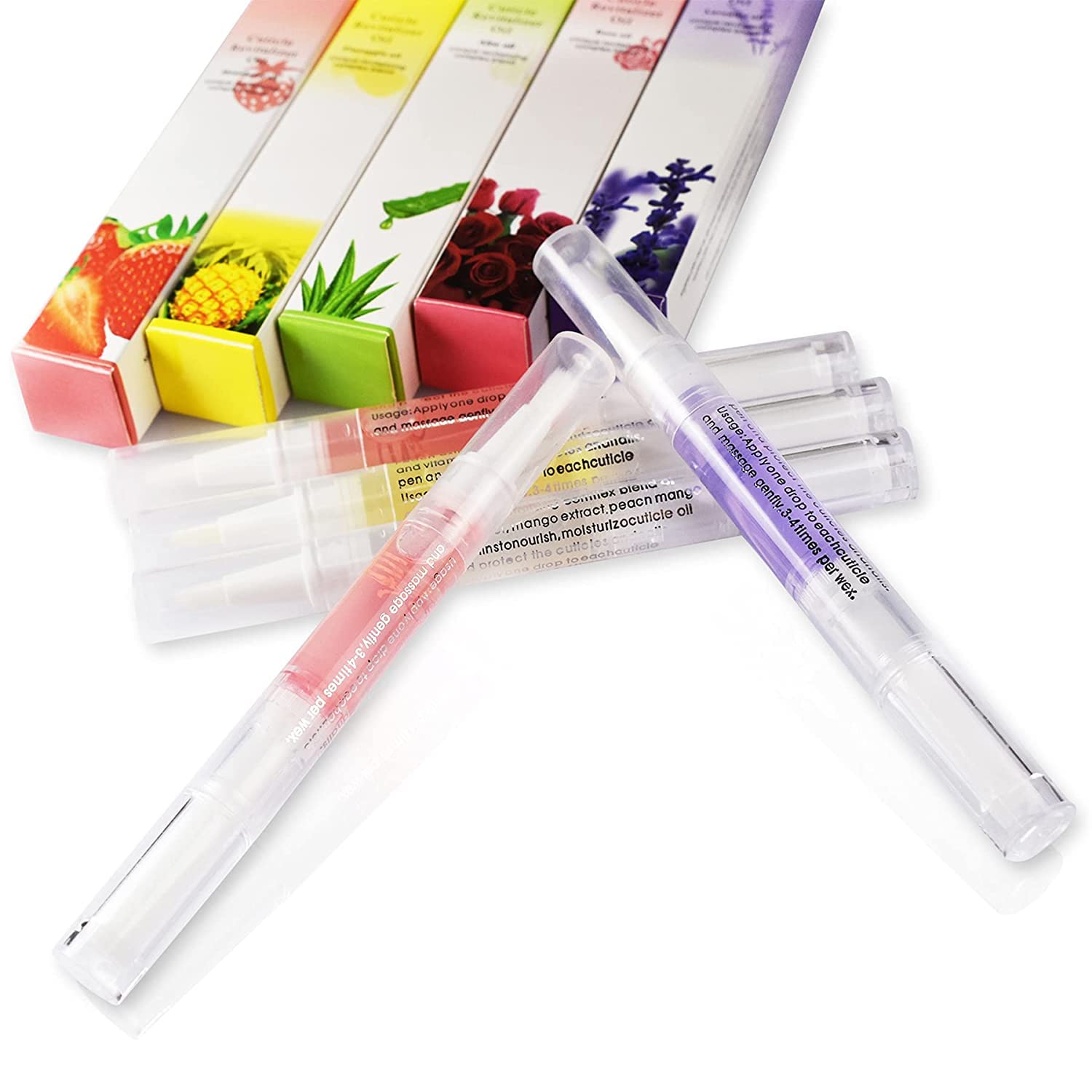 D.B.Z.® Cuticle Oil Pen for Nail Care Treatment for Damaged Nails Repair Serum Moisturizer Growth Nourish Vitamin E Oil Pen- Pack of 2 (Assorted Color)-image-9