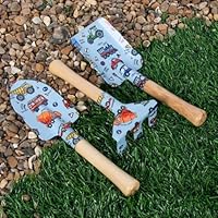 Kids Gardening Tool Set – Durable Garden Hand Tools with Gloves & Bag – Fun Unicorn, Dinosaur & Vehicle Designs – Ideal Outdoor Toy Gift for Boys & Girls HTUK