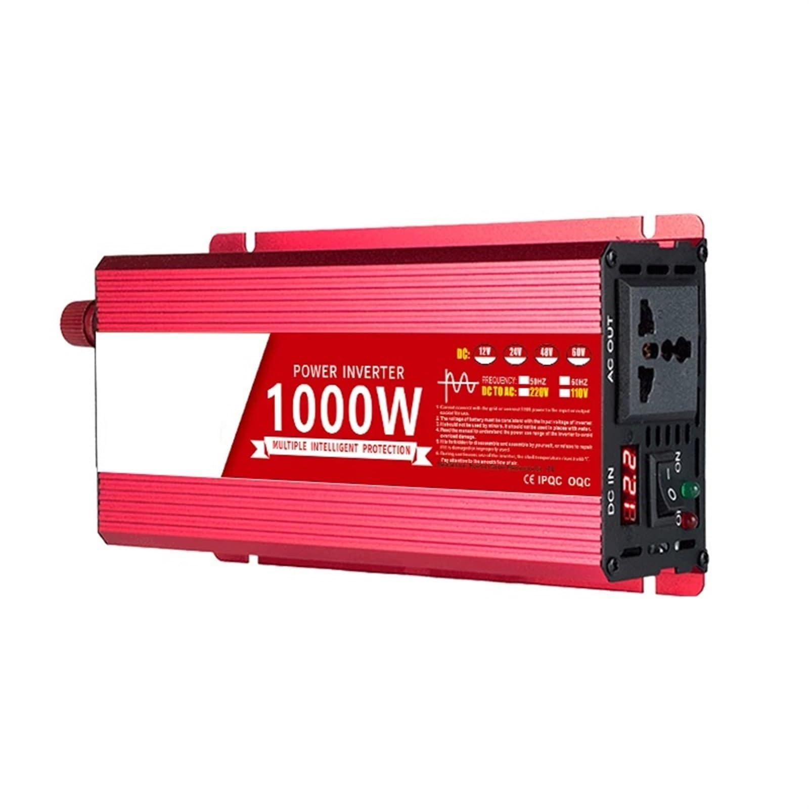 Inverter, Alimentatore for auto mini convertitore CC 12V a onda sinusoidale pura a CA 1600W 0W 3000W 4000W,per viaggi, campeggio, camper e fuori rete(1000W,48V_60HZ)