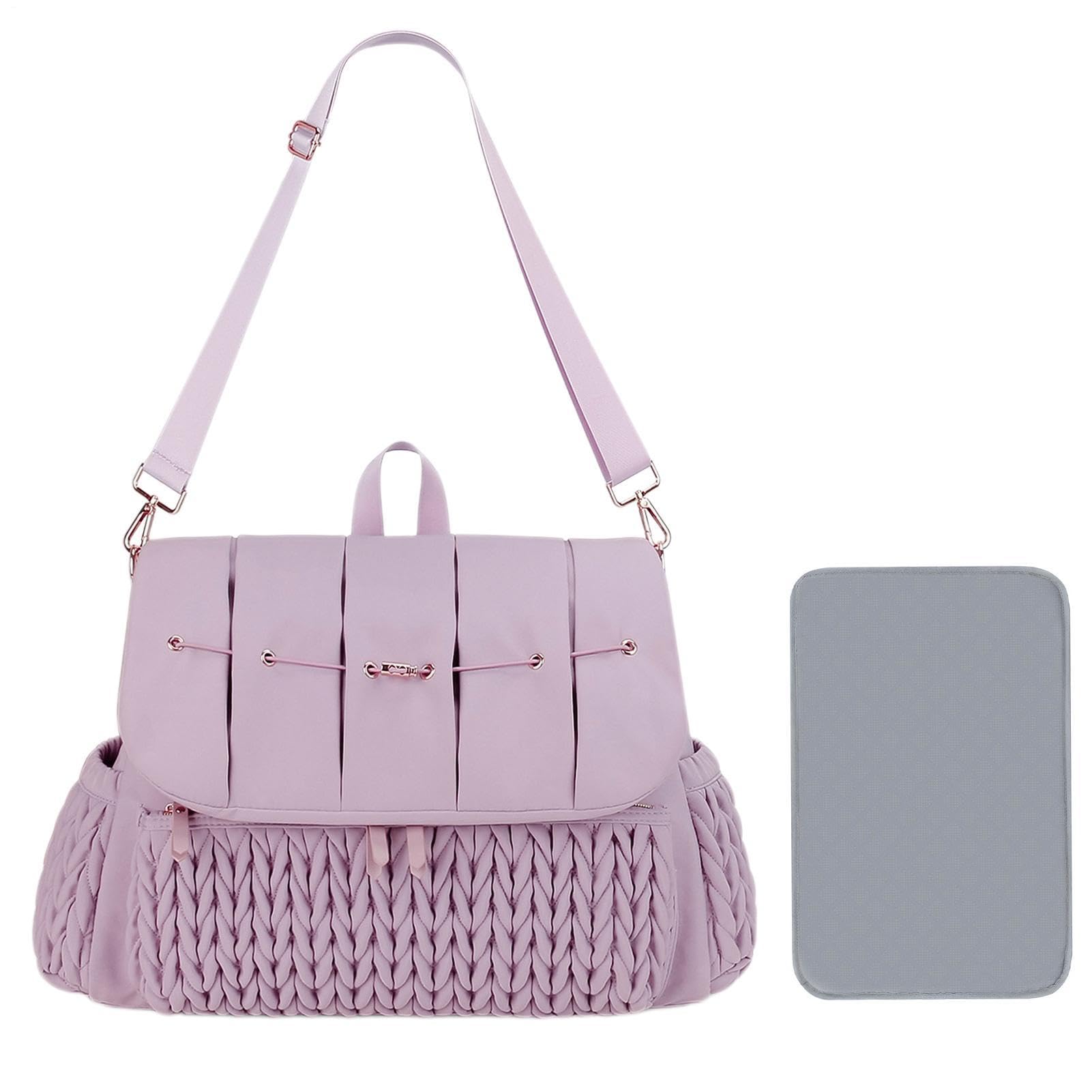 Générique Windeltasche, Wickelrucksack – Rucksack für Wickeltisch | Reisetaschen mit großer Kapazität, mit Wickelunterlage, wasserdicht, für Mütter, violett, Se référer au descriptif, Siehe