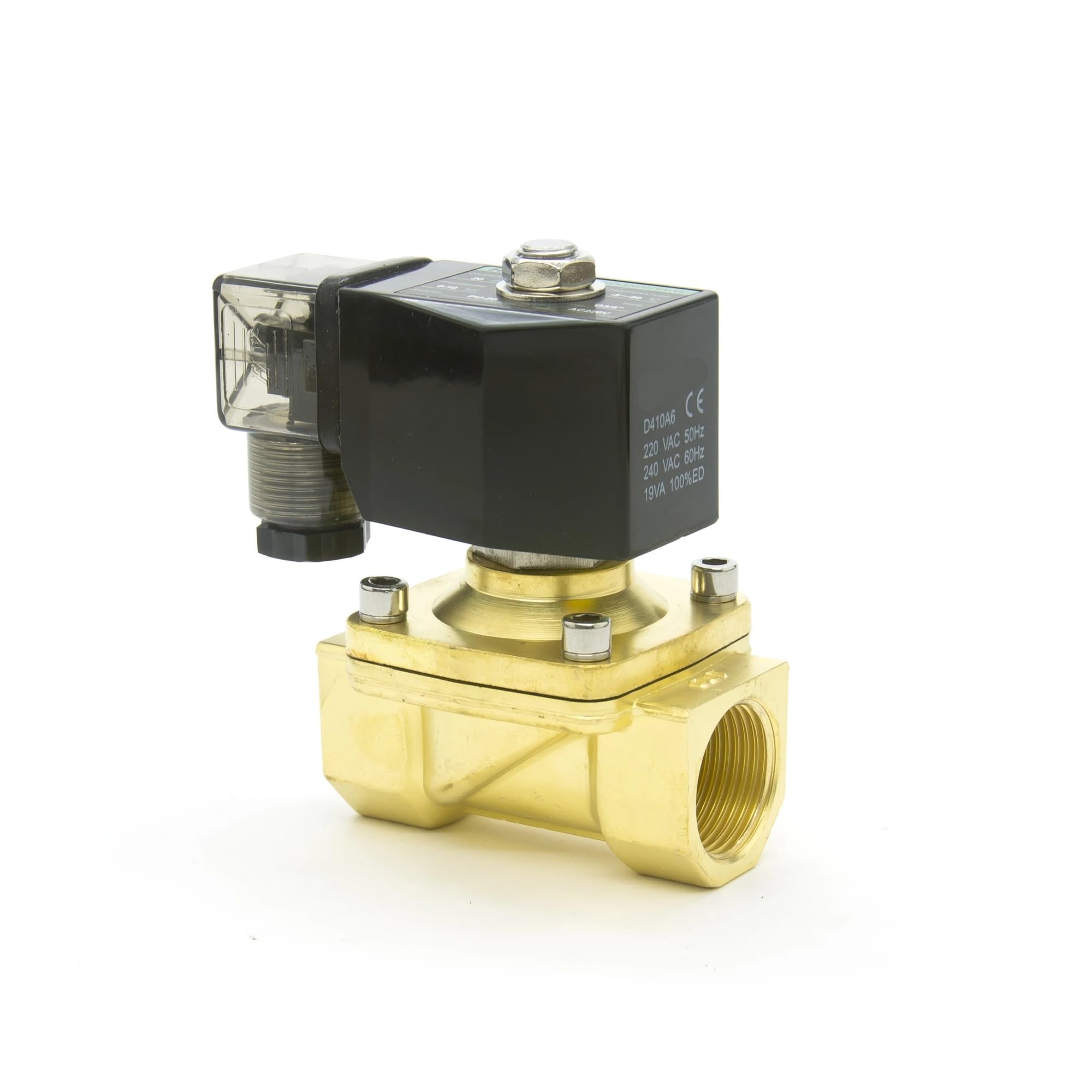 Électrovanne PU action directe grand diamètre 2 positions 2 voies inox NC