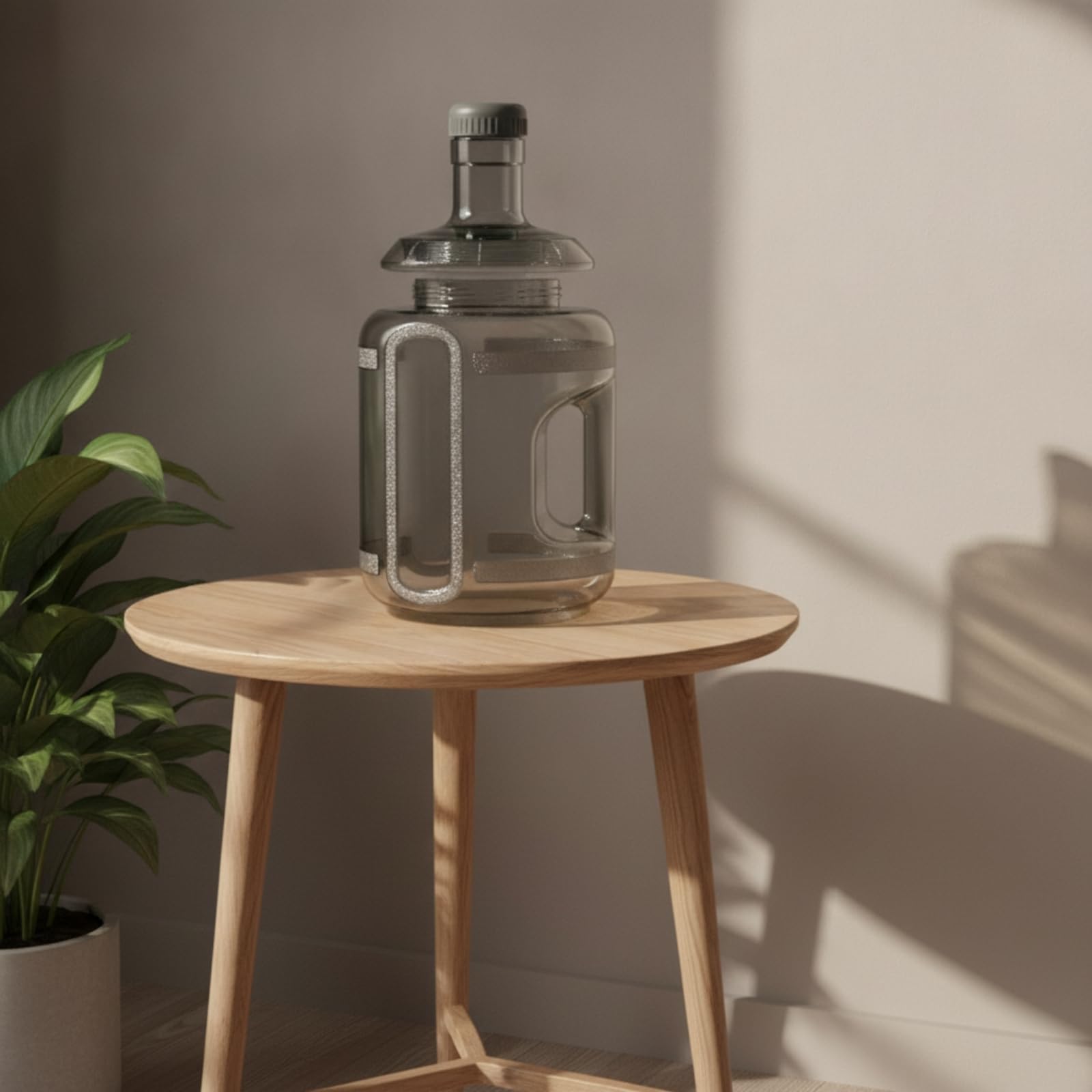 Tanica Trasparente Secchio Antischizzo Serbatoio d’acqua per Macchina Del Caffè, Grigio Nebbia, 7.5L