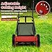 COSTWAY Hand Push Lawnmower, Manual Lawn Mower with 30cm Cutting Width, 18.5L Grass Box and 15-40 mm Adjustable Cutting Heights, Walk-Behind Blade Push Reel Grass Sweeper (Red)