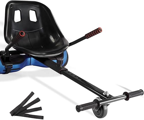 Miniatura 1 de Accesorio de asiento aeropatineta de capacidad de 265 libras, 26 a 34.5 pulgadas, longitud ajustable, accesorio de kart con asiento cómodo y