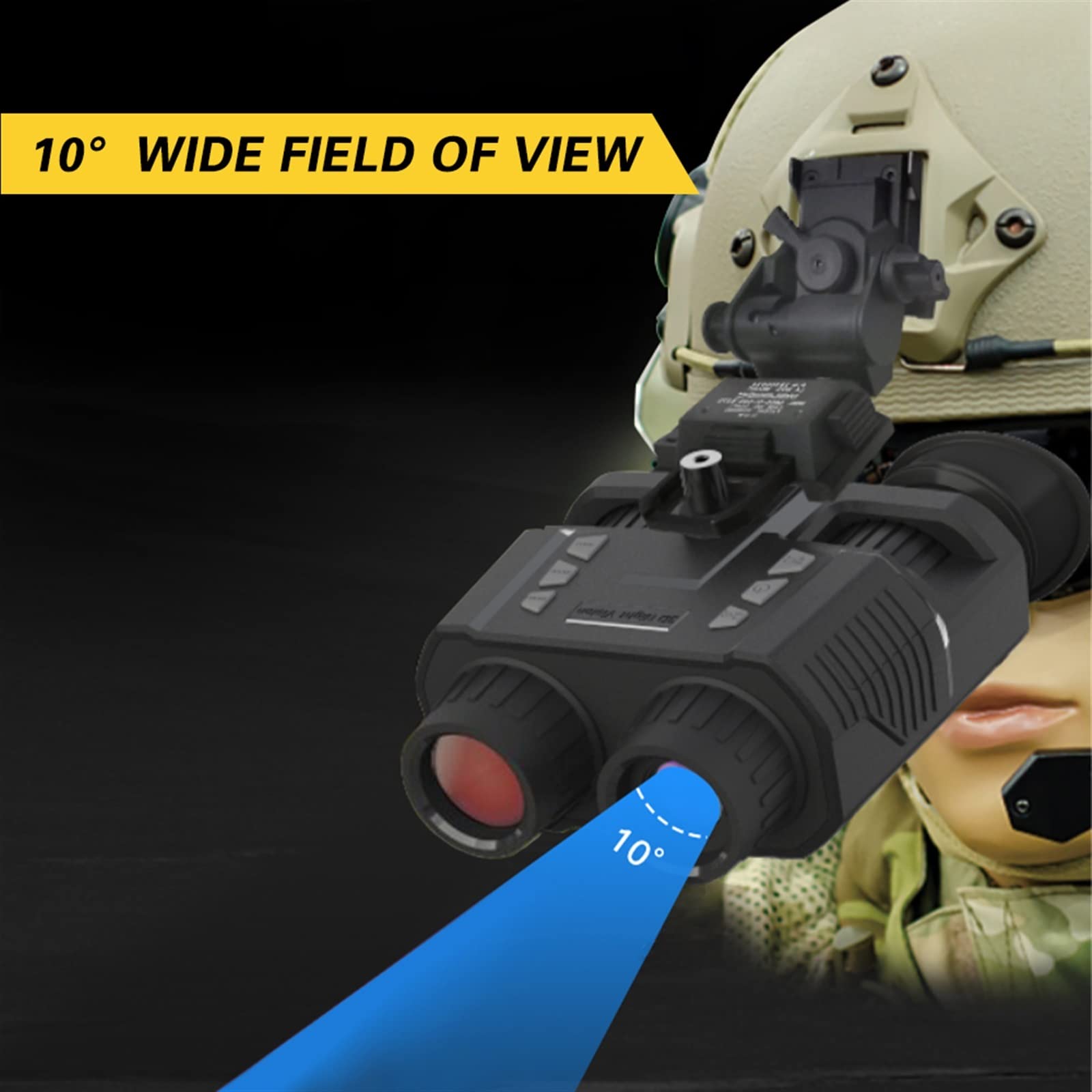 Gogle noktowizyjne NV8000 3D gogle noktowizyjne 1080P HD kask na podczerwień IR NV lornetka gołym okiem 3D okular kasku mocowanie na głowę nocna ciemność