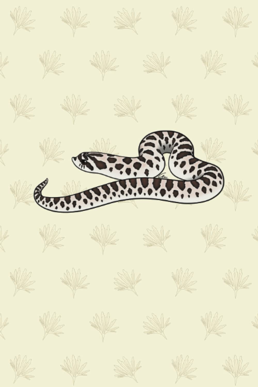 Arctic Western Hognose Snake Notebook 6" x 9" - 120 College-Ruled Pages / 60 Sheets - The Perfect Gift For Any Snake Owner / Reptile Lover