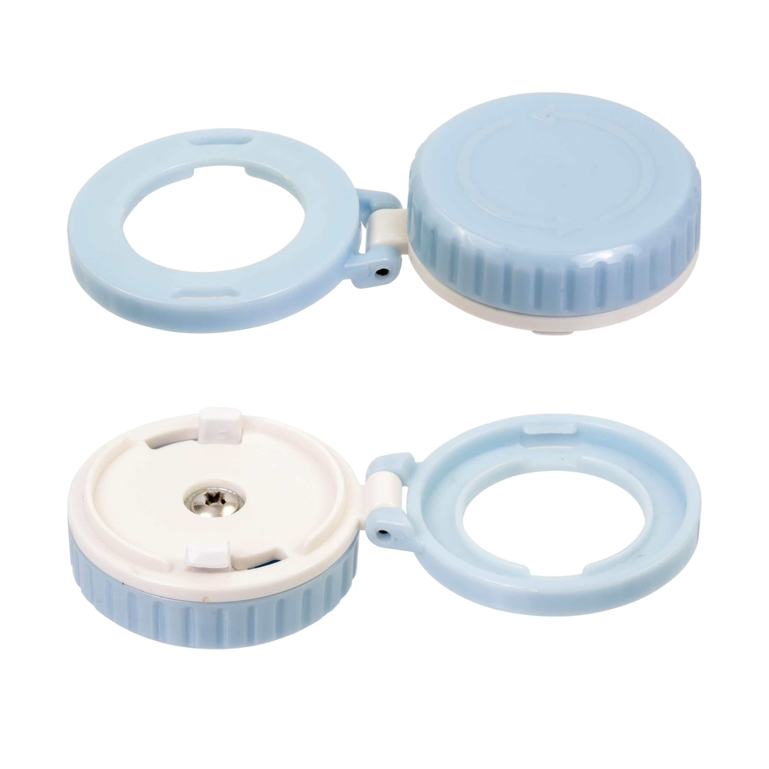 Osłona na guziki, zabezpieczenie przed dziećmi, 2 sztuki, do guzików Ø 25 x 5 mm, niebiesko-białe, do przyklejania, na przyciski do kuchenki, przycisk start-stop, zmywarka, pralka, kuchenka