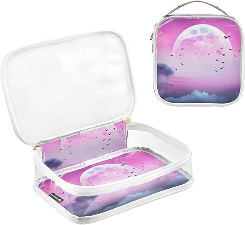 Miniatura 3 de Halloween Moon Bats Clear Toiletry Bag for Traveling,2 Pack Makeup Cosmetic Bag with Zipper,Travel Bag for Toiletries,Travel Essentials 21214442