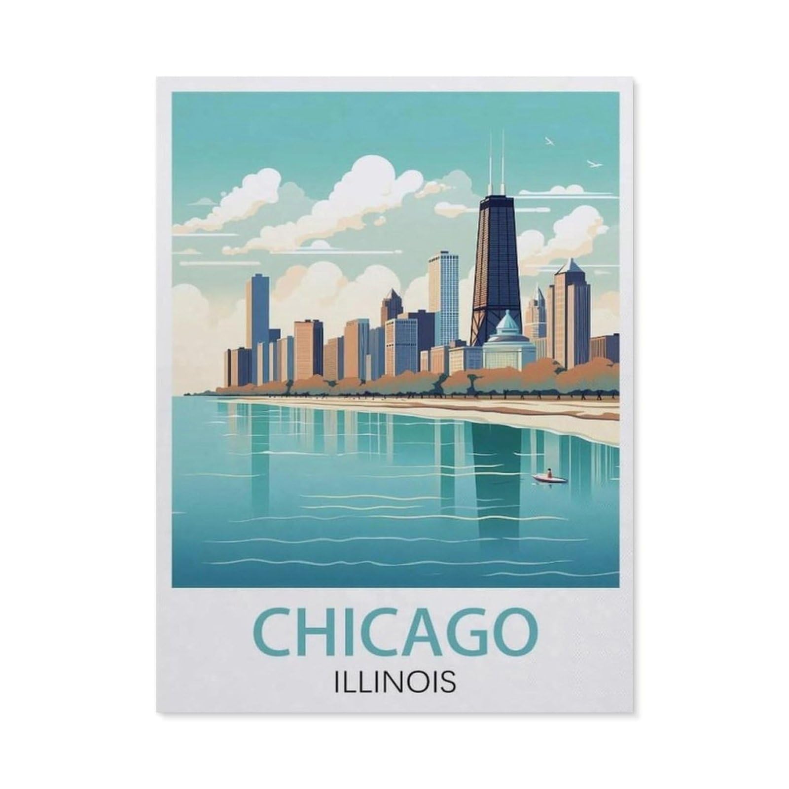 Metal Signs，Chicago Illinois(20x30cm）