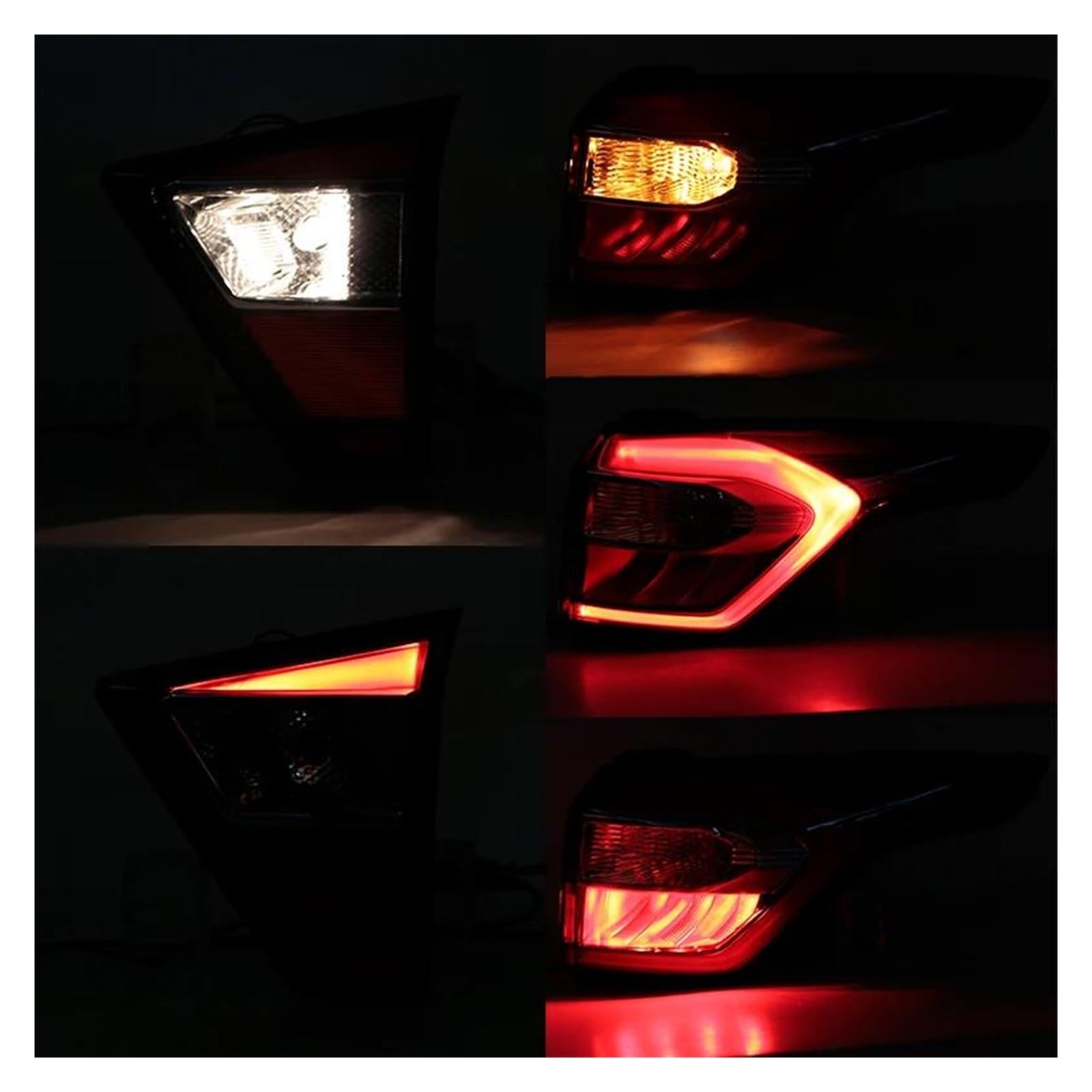 Gruppo Ottico Posteriore per Ford per Kuga per Berlina 2017-2019 Car Styling Lampada di Coda Fendinebbia Fanale Posteriore Stop Posteriore(Outer Right)