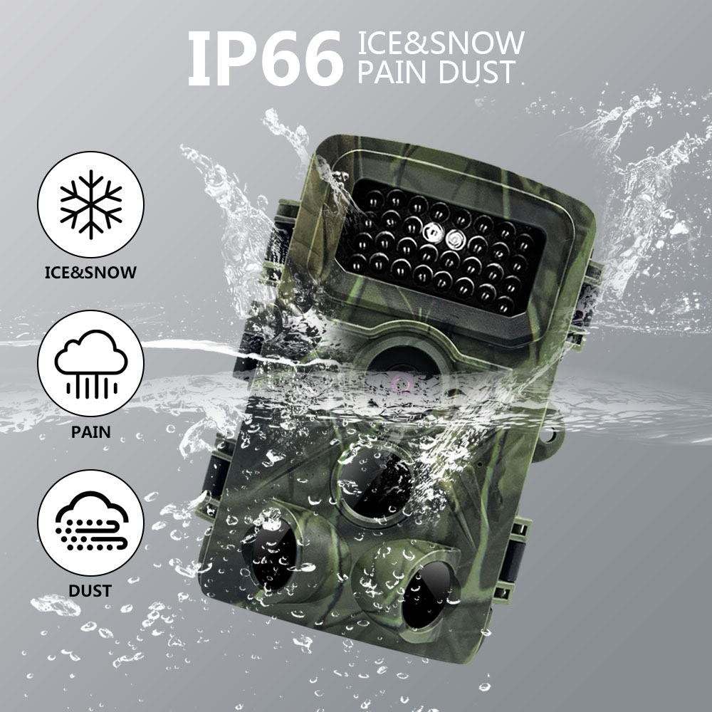 Cámara de Caza 58MP 2.7K HD con Tarjeta Micro SD 32GB Cámaras de Caza Visión Nocturna Impermeable IP66 Cámara de Exterior Patio Trasero Granja Monitoreo de Vida Silvestre Cámara de Seguridad