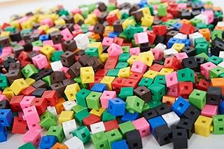 a2bsales 100 x 1cm Cubes - Counting Interlocking Snap Building Maths Home Early Learning