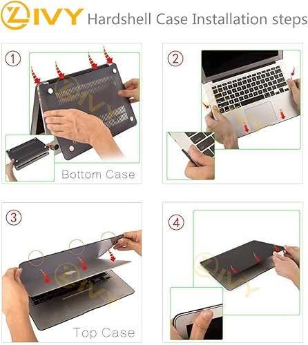 Miniatura 5 de IVY Funda de mármol geométrica para MacBook Air 15 con M2 (Modelos A2941) Funda rígida con cubierta de teclado - I