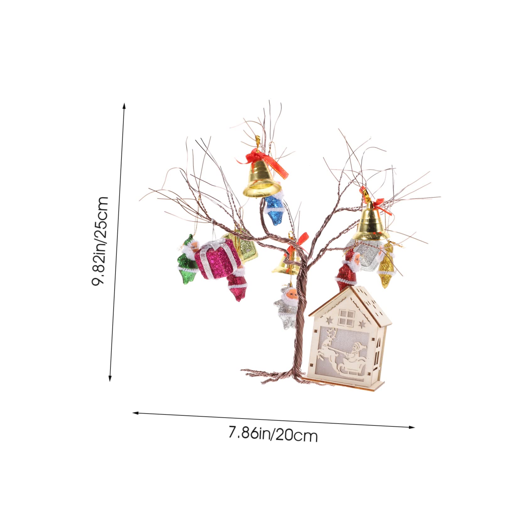 Ciieeo 2 Set Pacchetto materiale natalizio albero di natale artificiale mini giocattolo decorazioni natalizie kit bambini arti fai da te kit artigianali forniture fai da te
