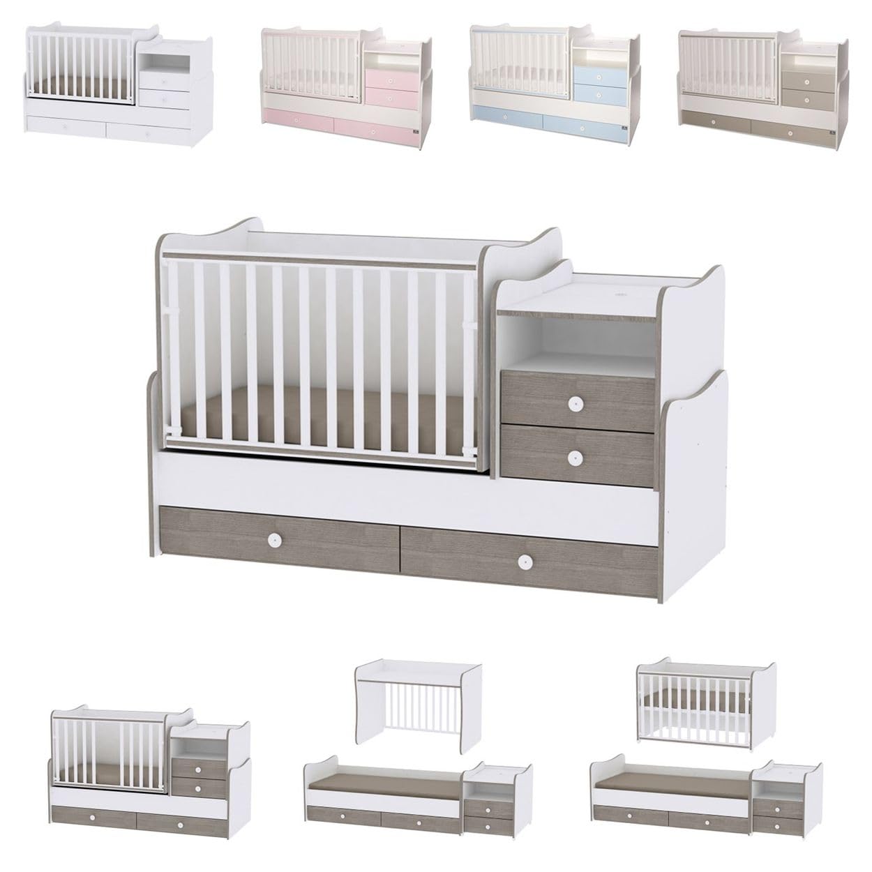 Lorelli Lit Bébé Évolutif Combo 3En1 Beige