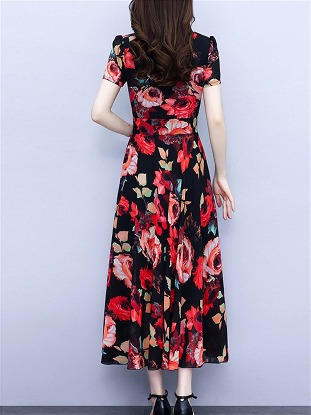 Eleganti abiti lunghi da sera alla moda vestiti estivi per le donne casual maxi abito da notte floreale abito da ballo