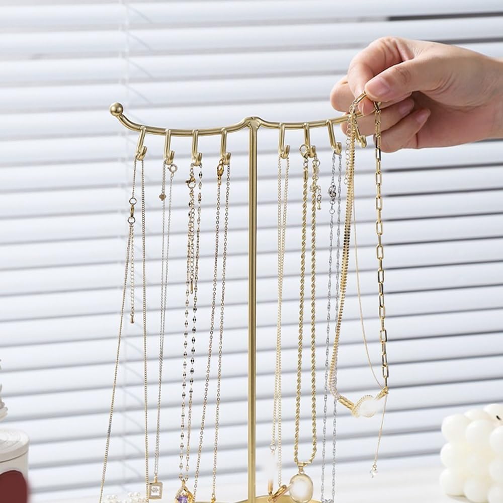 Organisateur de bijoux en fer créatif, collier forme cœur détachable, boucles d'oreilles, bureau debout Support Bijoux(Noir)