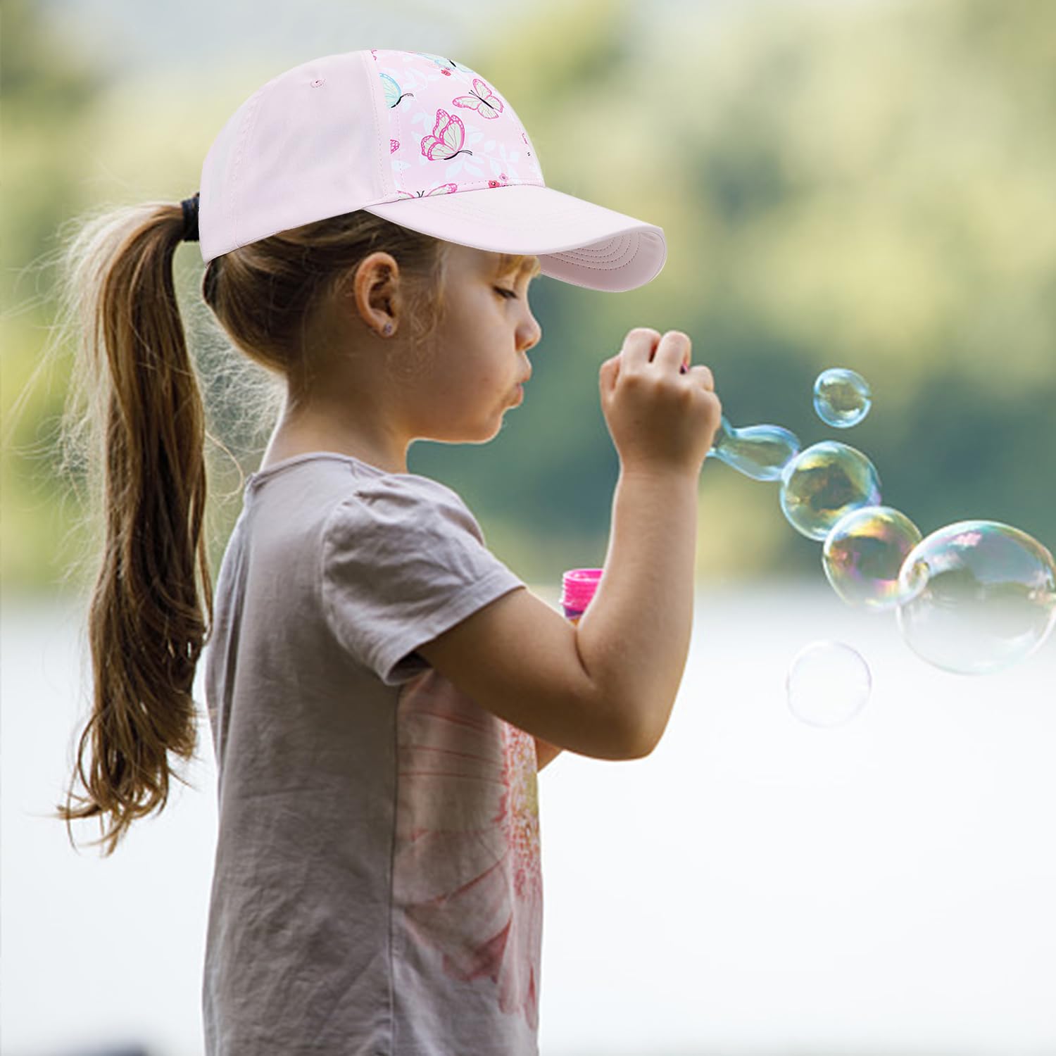 1 Pieza De Gorra De Béisbol Para Niños Y 1 Pieza De Anteojos, Sombrero Para El Sol Ajustable, Diseño De Agujero De Cola De Caballo, Sombrero Para Deportes Al Aire Libre.