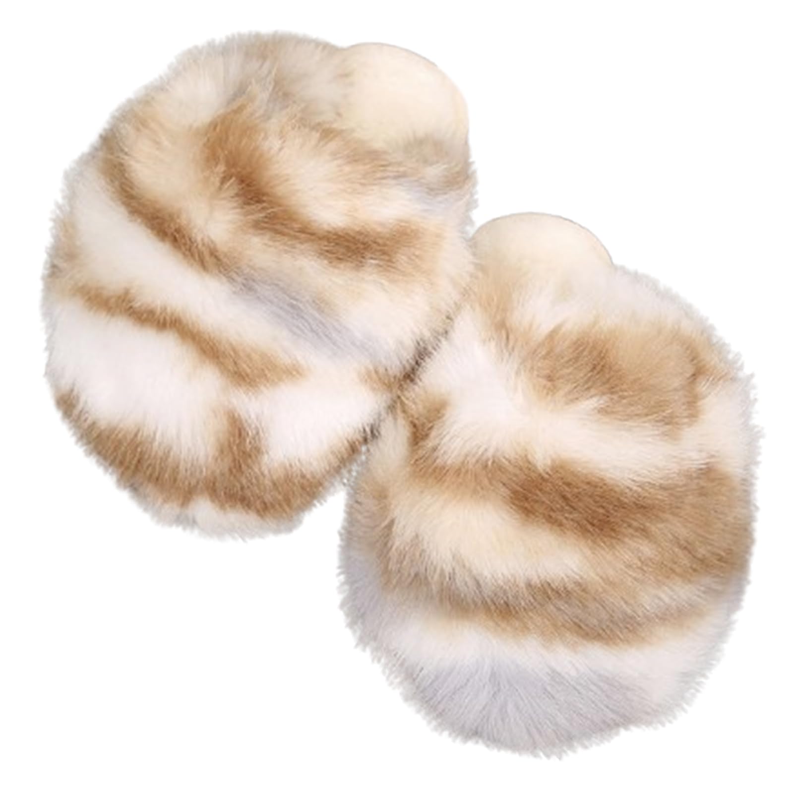 Pantofole Con Pompon Soffici Morbide E Felpate Stampate a Righe Chiuse Comode in Pelliccia Sintetica Antiscivolo Scarpe