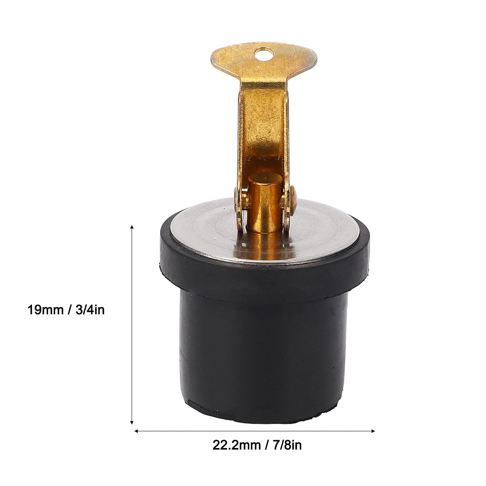 Bouchon de Vidange en Laiton Marine, 19mm, 2 Pièces, Construction Durable, Joint Étanche, pour Bateaux et Yachts