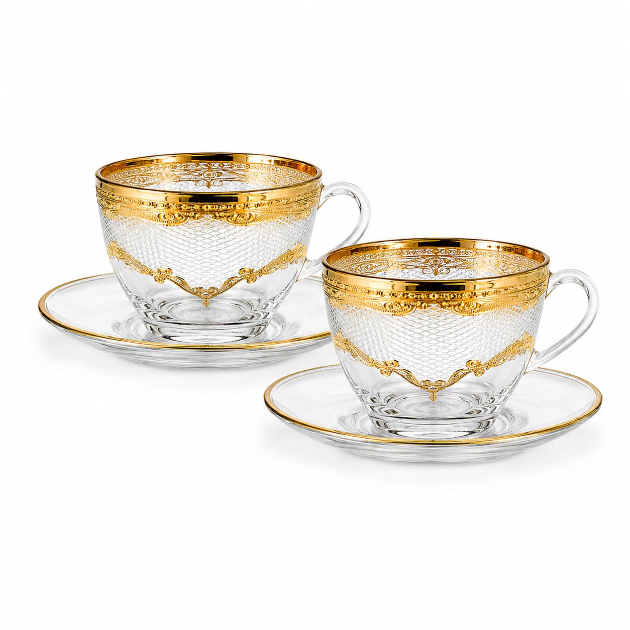 Espressotassen mit Untertasse 90 ml, 2er Set