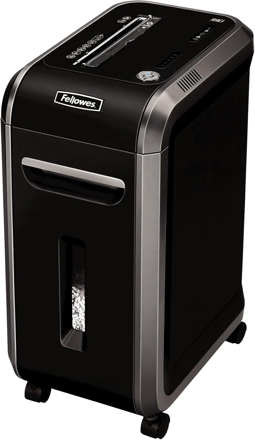 Fellowes Powershred 99Ci 18-Sheet 100% Jam-Proof Heavy Duty Crosscut Paper Shredder Machine for Office