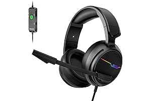 Jeecoo V20U USB Gaming Headset for PC: Immersive 7.1 Surround Sound for Unparalleled Gaming Experience