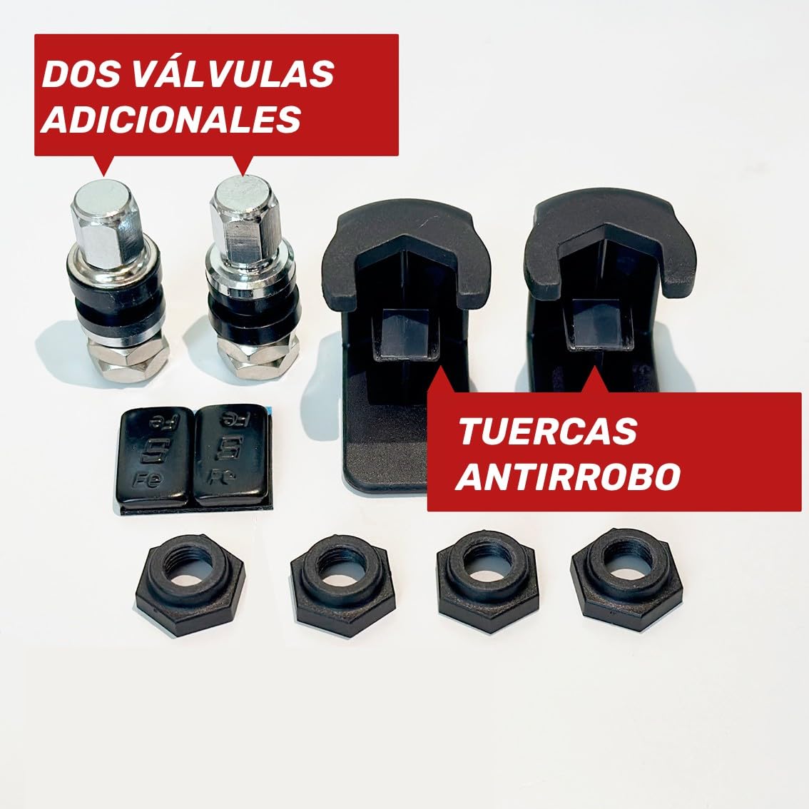 TPMS | Sensores de presión de neumáticos | Temperatura de los neumáticos | Bluetooth 5.0 | Válvula de 3,5" | 8 Gramos por Sensor | App | Navegación | Seguimiento | Planificación de rutas | Especificaciones: Bluetooth: v5.0