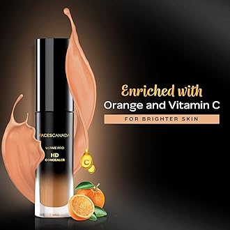FACESCANADA Ultime Pro HD Medium Coverage All Skin Type Liquid Concealer - Caramel Crunch 03, 3.8ml | Natural Matte Finish | 12HR Long Stay | Blemishes | Blends Easily | Orange & Vitamin C Enriched