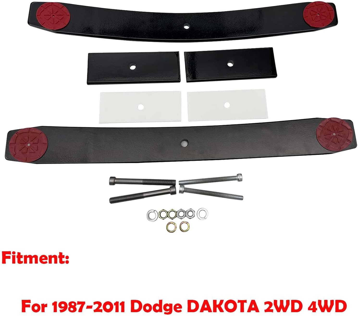 BST BSSP 1.5"-2" Rear Add A Leaf Lift Kit for 1987-2011 Dodge Dakota 2WD 4WD，Leaf Spring Leaf Pack Suspension Leveling Lift Kit