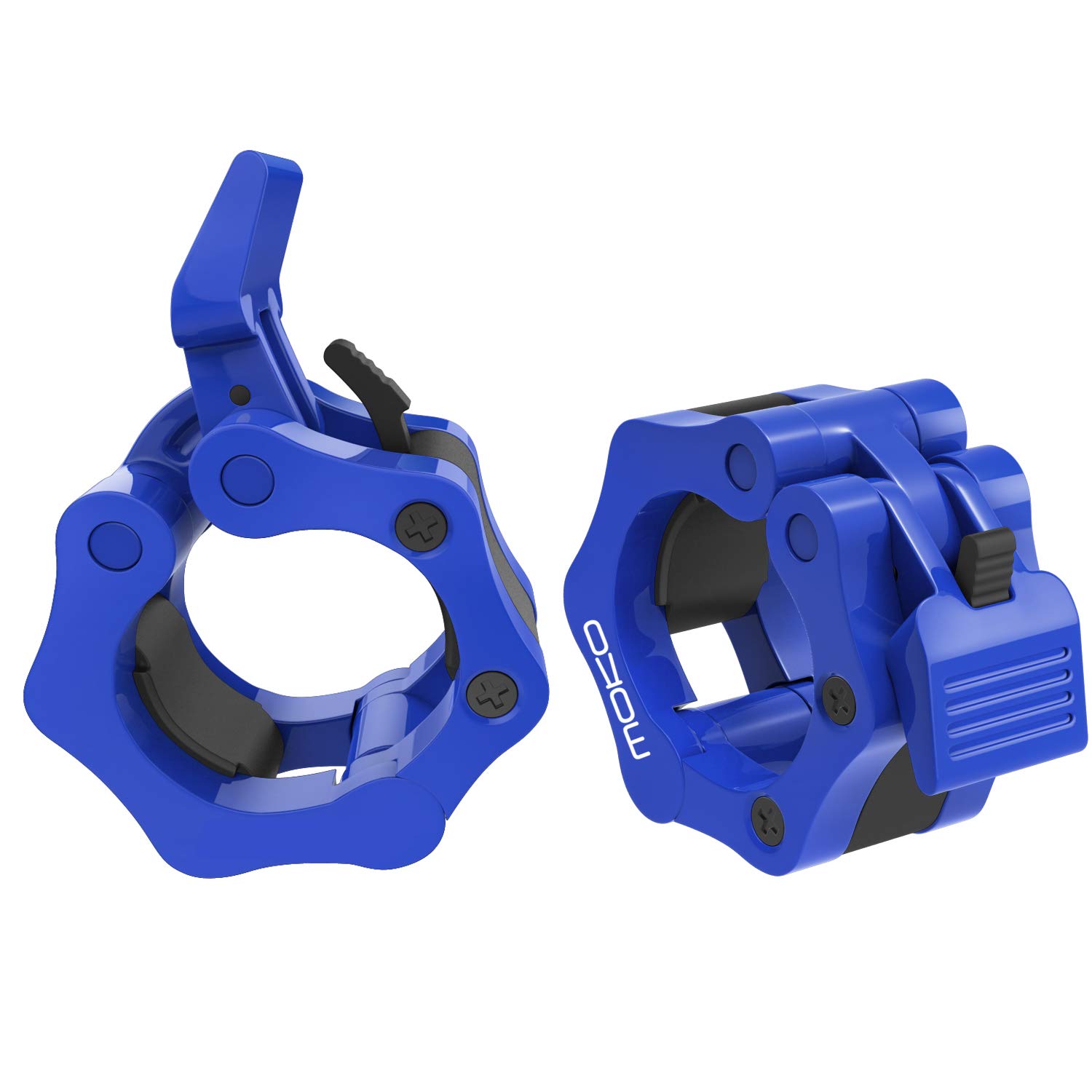 MoKo Barbell Clamps Collars, Quick Release Pair of Locking 1 inch or 2 inch Professional Weight Locks Collar Clips Great for Workout, Weightlifting, Fitness & Strength Training