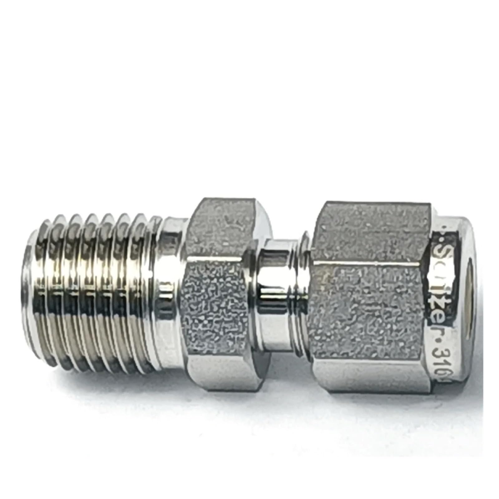 1/16" 1/8" 3/16" 1/4" 3/8" 1/2" 3/4" NPT Rura męska na calowa Podwójna złączka zaciskowa Złącze rurowe ze stali nierdzewnej SUS316L(1l4 NPT To 3l16 Inch)