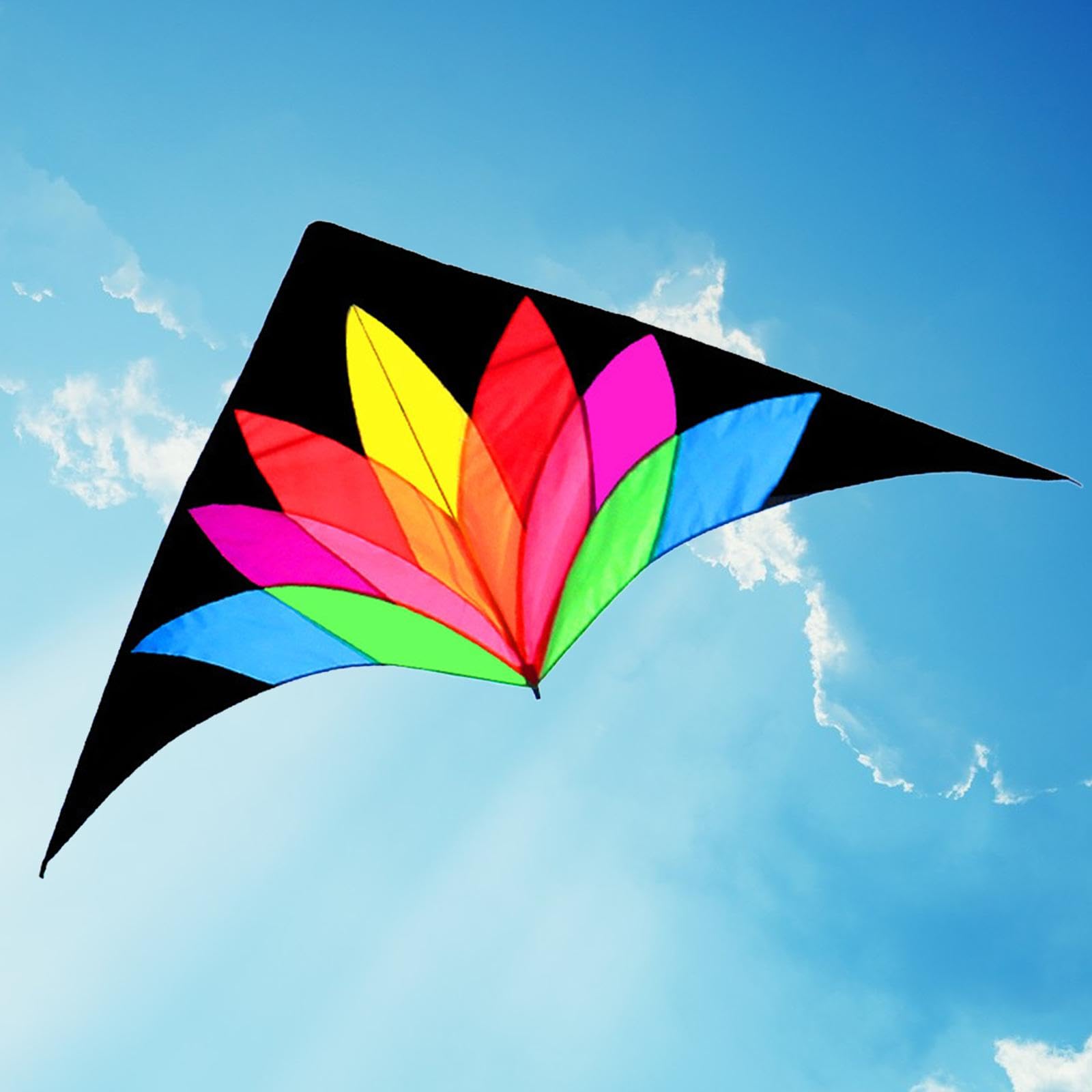 Cometa Grande Multicolor de Una Sola Línea para Playa, Césped, Vacaciones Y Playa.