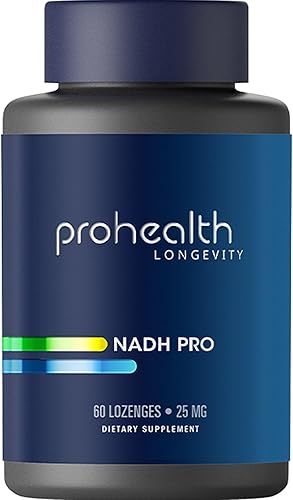 ProHealth NADH Pro - Boost NAD+ (25 mg, 60 pastillas de acción rápida) Aumenta la energía, la memoria y el enfoque | Apoyo del estado de ánimo |