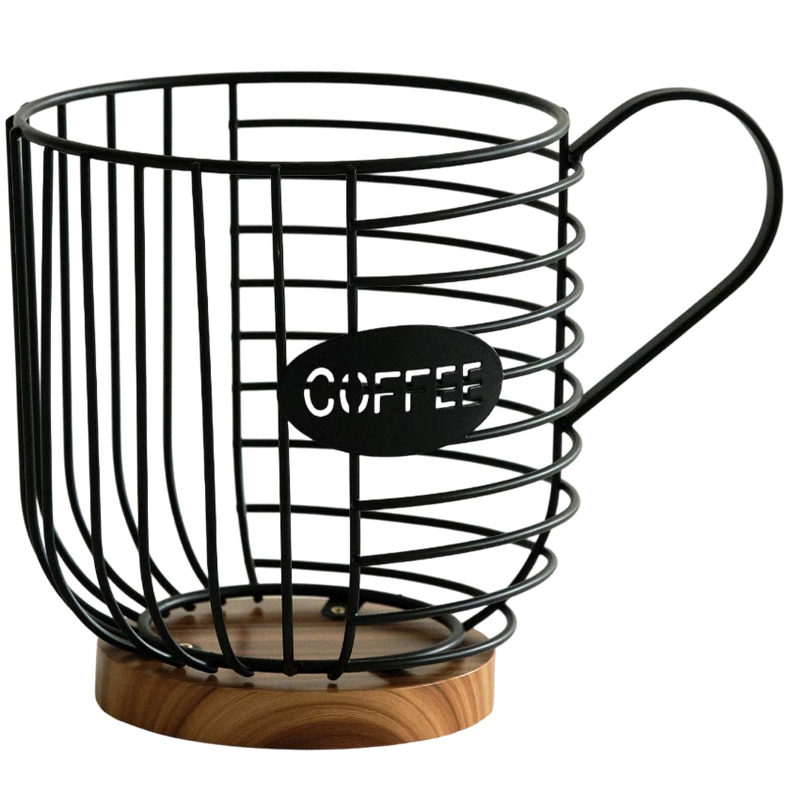 NVOQILIN Rusts Resistant Iron Coffee Pods Dispenser Kitchen Counter Organizers with Removable Sections Nordic Homes Decors Nordic Iron Coffee Pods Organizers