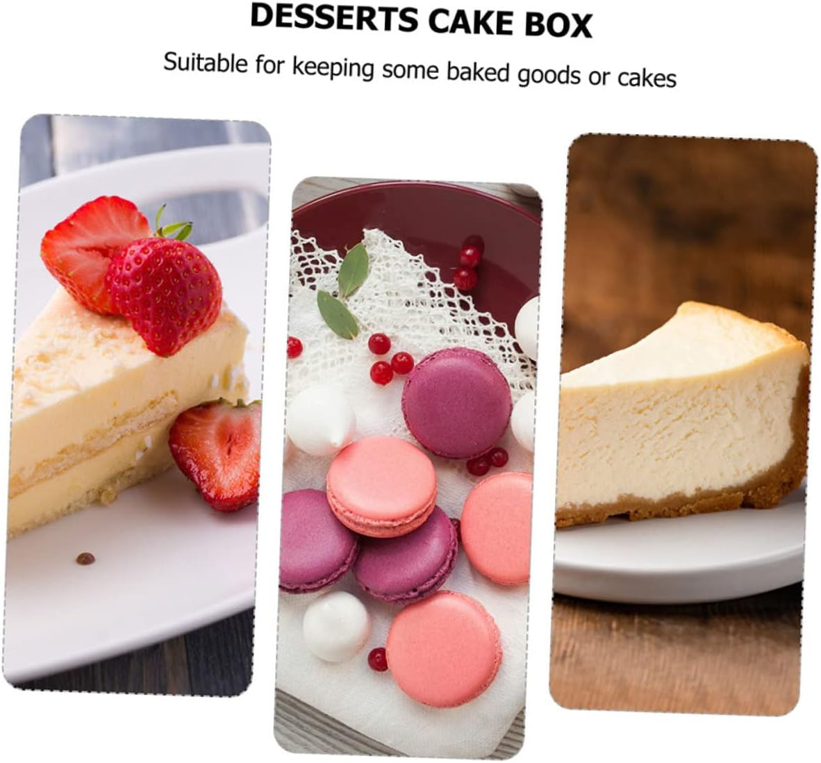 STOBAZA 8 Inch Round Cake Display Boxes Plastic Cake Bakery Boxes Lids Carrier Cake Containers