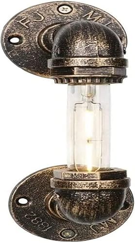 Retro Industrial Wall Lamp - Vintage Iron Water Pipe Light Fixture, Loft Style, Modern Home Decor, Rustic Wall Light for Living Room, Bedroom, and
