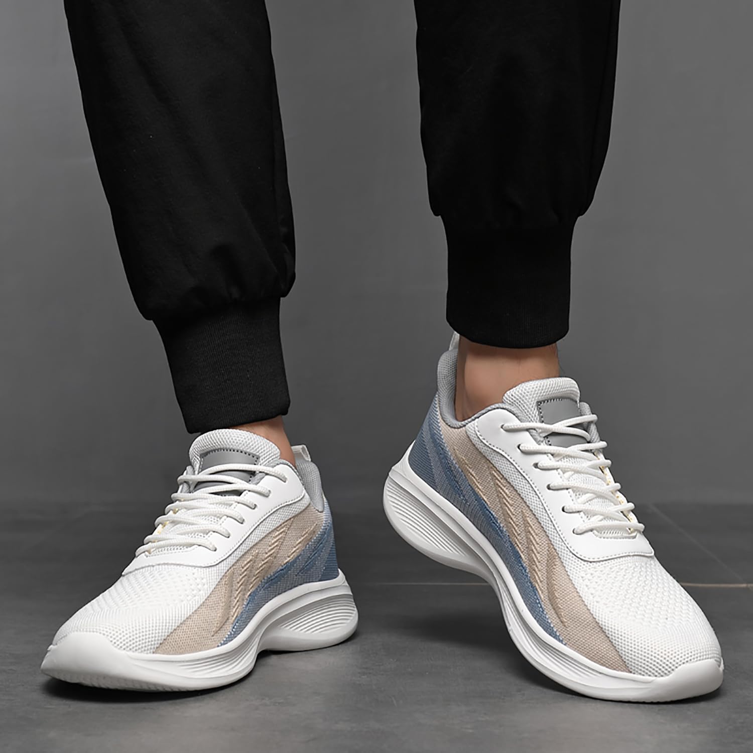 Fexkean Uomo Donna Scarpe da Ginnastica Sportive Sneakers Running Basse Basket Sport Outdoor Fitness Respirabile Mesh