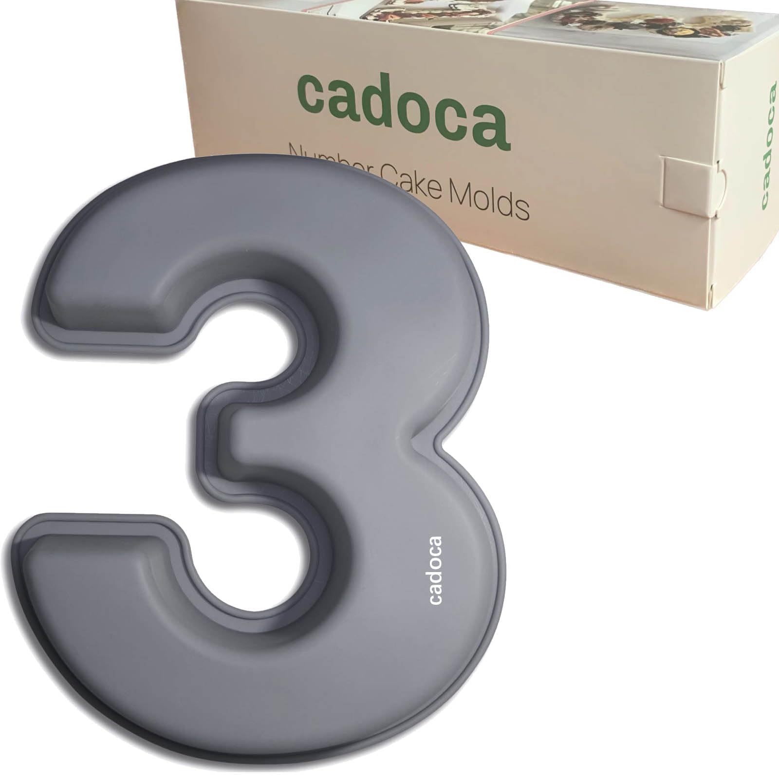 3D Large Silicone Number Cake Pans,10-inch Number Cake Molds for Birthday Party and Wedding Anniversaries,Christmas, Baking