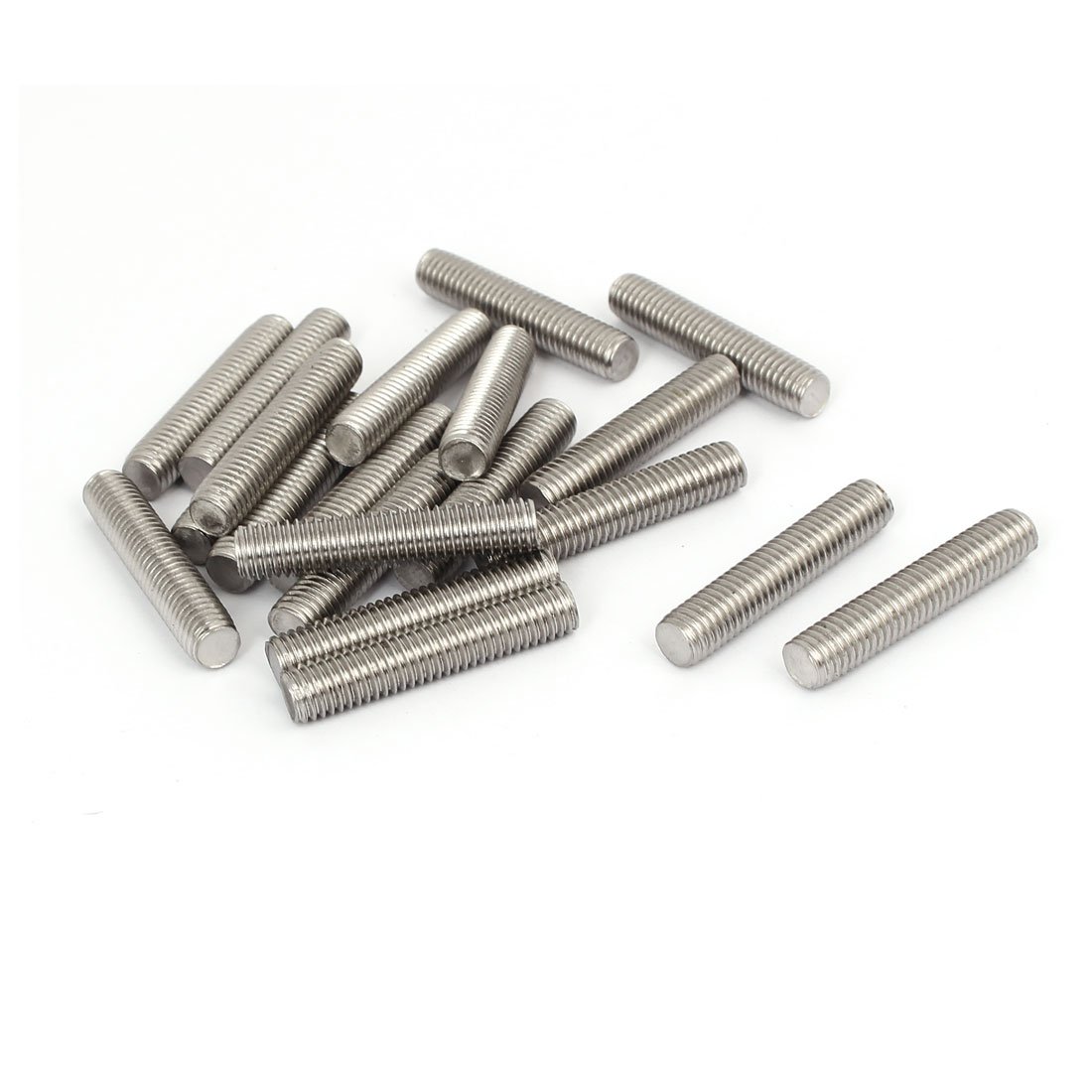 Uxcell Silver Sourcingmap M8 X 40Mm 1.25Mm Pitch 304 Stainless Steel Fully Threaded Rods Fasteners 20 Pcs