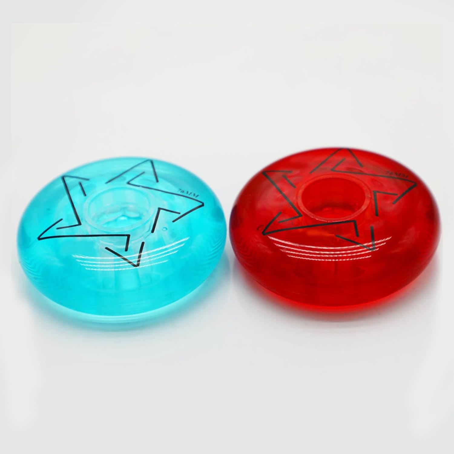 Roues de Patins à Roues alignées 72 mm/76 mm/80 mm 82A Roues de Rechange en Ligne pour intérieur et extérieur, Lot de 8, Bleu, 80 mm