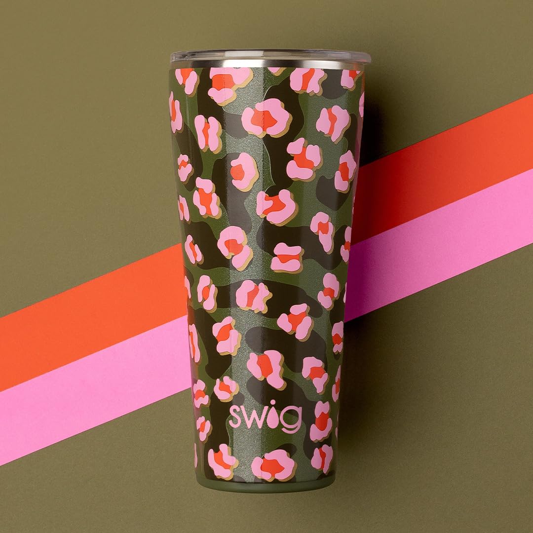 Swig Life Izolowany kubek o pojemności 900 ml, podróżny kubek do kawy z pokrywką, przyjazny podróżny kubek do kawy, termos ze stali nierdzewnej, kubek 907 ml, izolowany kubek do kawy wielokrotnego