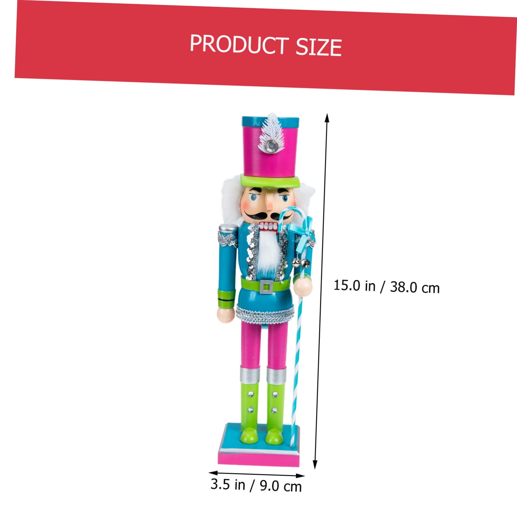 Figurka Świąteczna Hułan Drewna Drewniany Żołnierz Nutcracker Stół Dekoracja Bożonarodzeniowa Imprezę Xmas Ręcznie Wykonany Kolorowy Ornament