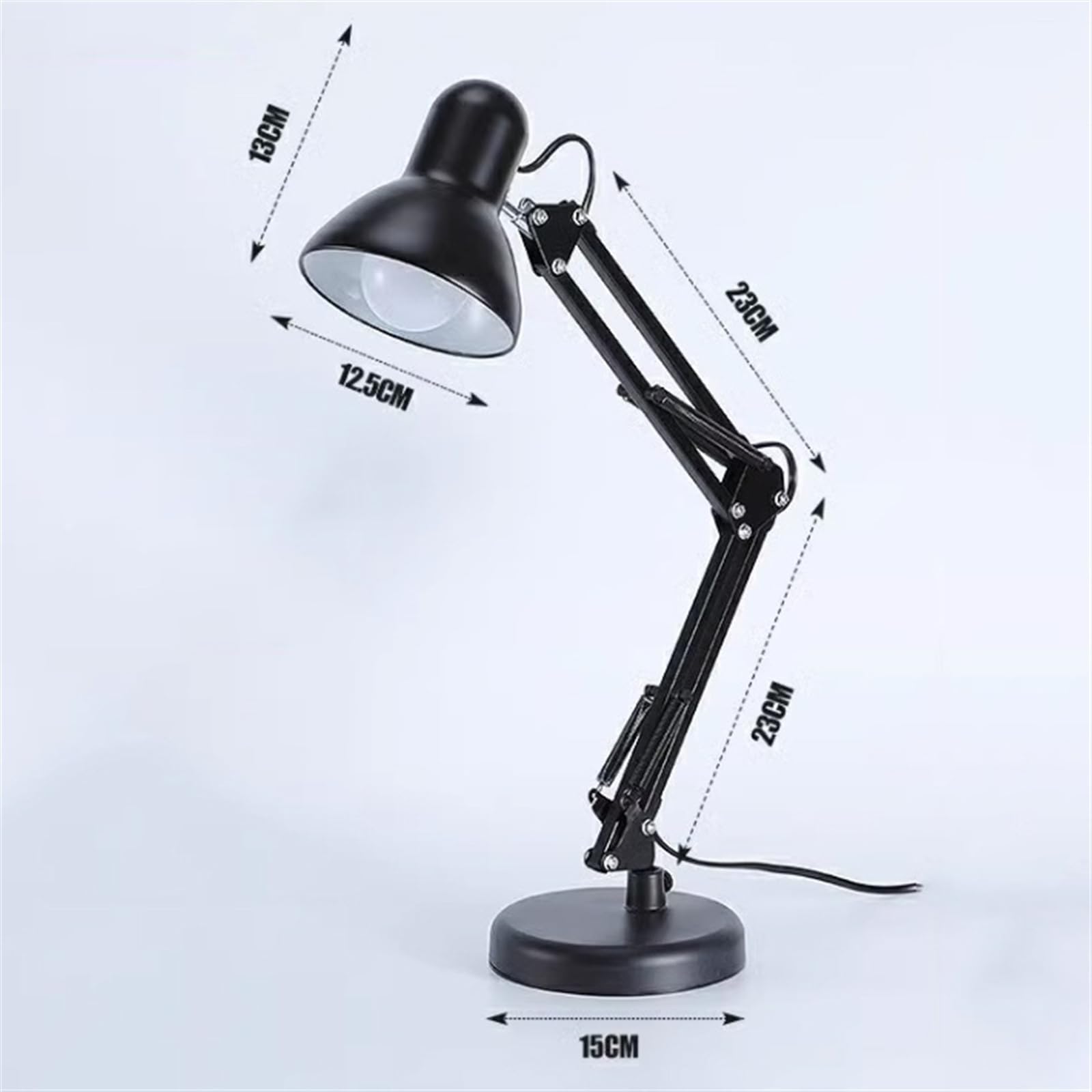Lampa stołowa Lampa biurkowa LED z zaciskiem, metalowa lampa biurkowa z wysięgnikiem, regulowane, składane lampki na biurko E27 z 3 trybami kolorów do domowego biura, pracy, nauki, czytania Lampa do c