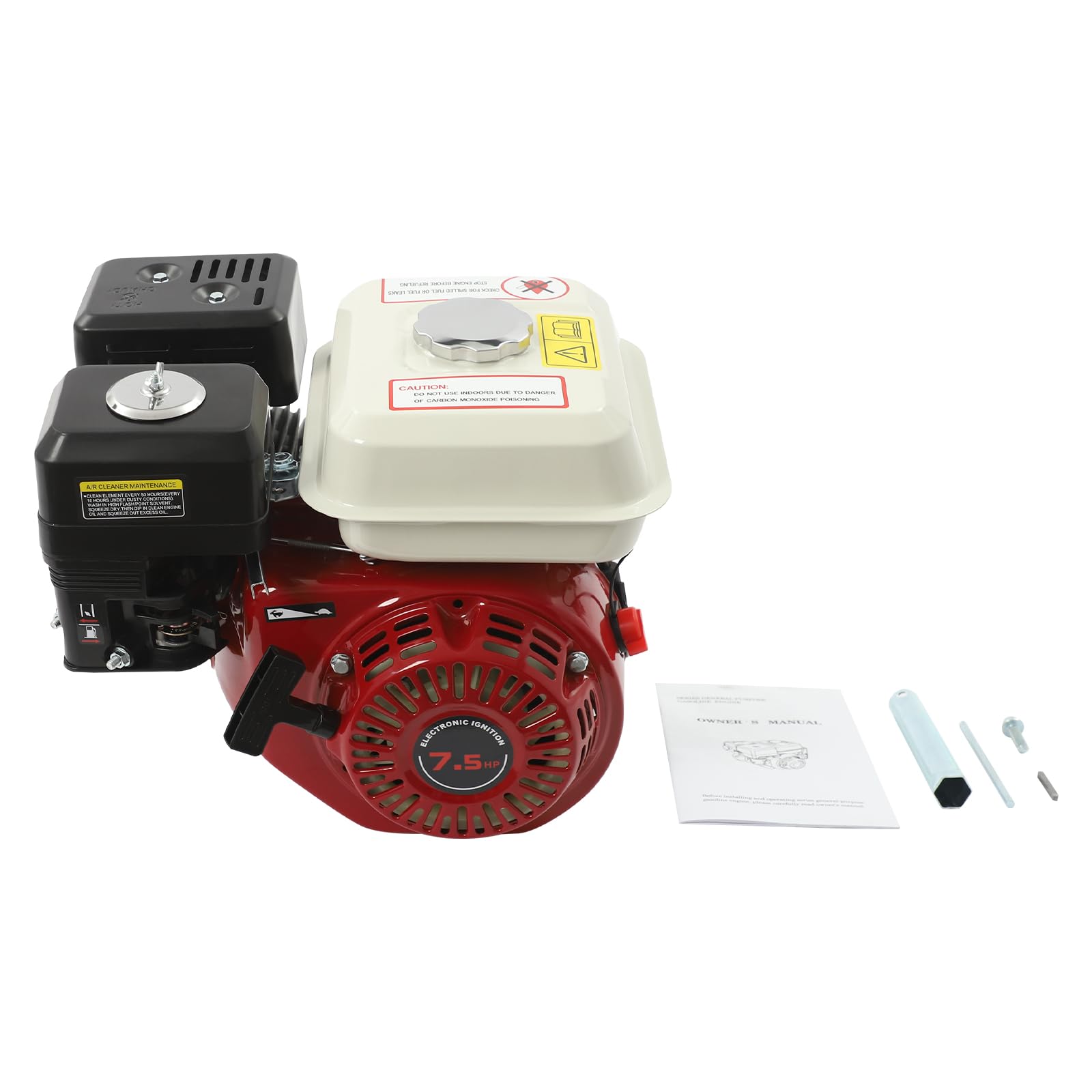 Motore a benzina da 7,5 CV, 212 cc, motore a 4 tempi, motore a benzina, con albero motore da 19 mm, motore industriale a quattro tempi raffreddato ad aria, per tosaerba, generatore