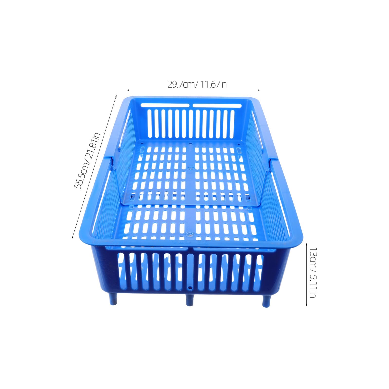 NUOBESTY Cestino per Sgocciolare Frutti di Mare in Plastica Blu con Gambe di Supporto Uniche e Design Estensibile, Facile da Pulire per Cucina Domestica e Conservazione